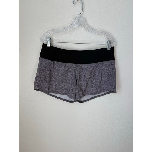 Lululemon Speed Up 4” Inseam Athletic Gray Black Shorts Size 8 - Picture 3 of 6